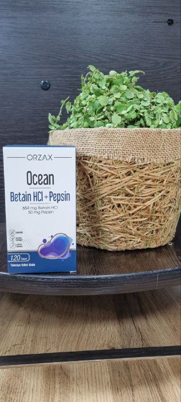 ORZAX Ocean Betaine HCl + Pepsin — пищевая добавка в таблетках