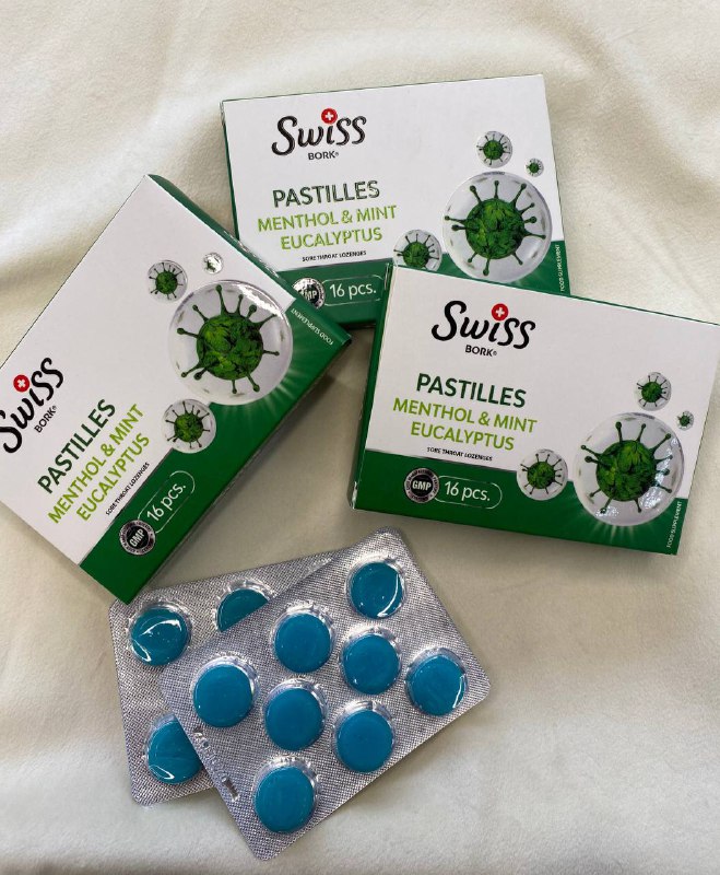 PASTILLES SWISS — леденцы для облегчения боли в горле
